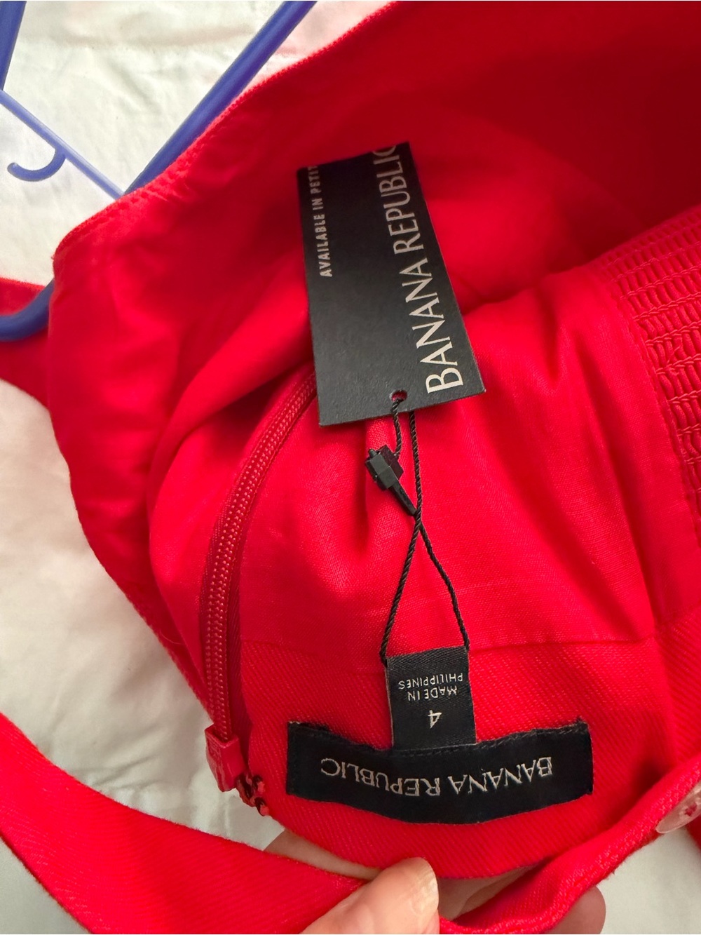 Banana Republic Red Square-Neck Tie-Waist Midi Dress - Picture 5 of 10